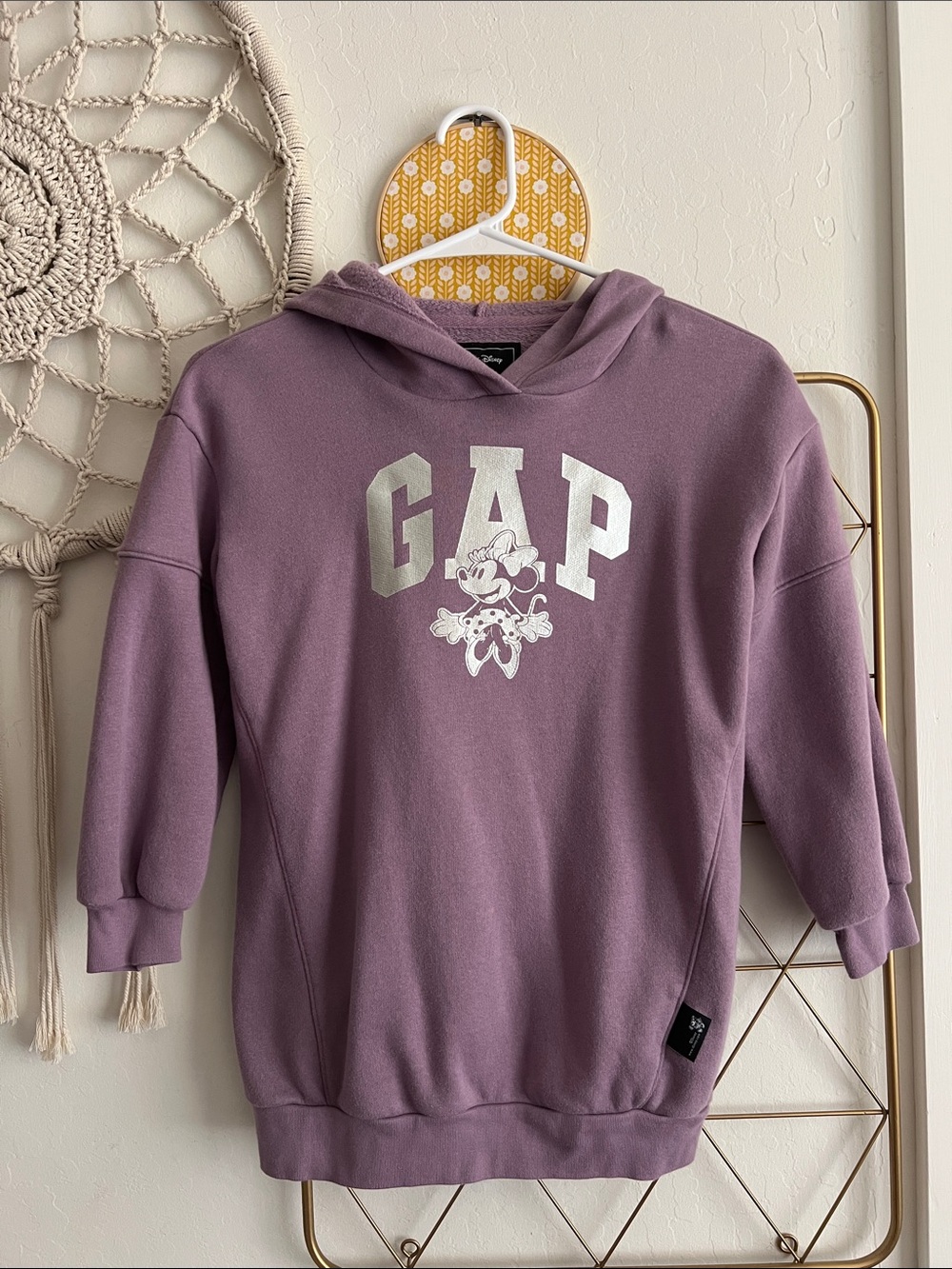 S | GAP Lavender Minnie Mouse Pullover Hoodie